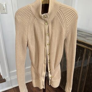 Banana Republic Cream Ribbed Knit Cardigan